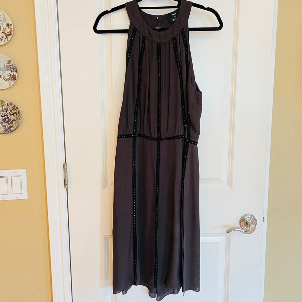 L’Agence Barney’s New York Size M with Jewels and Cuts, Black and Dark Grey